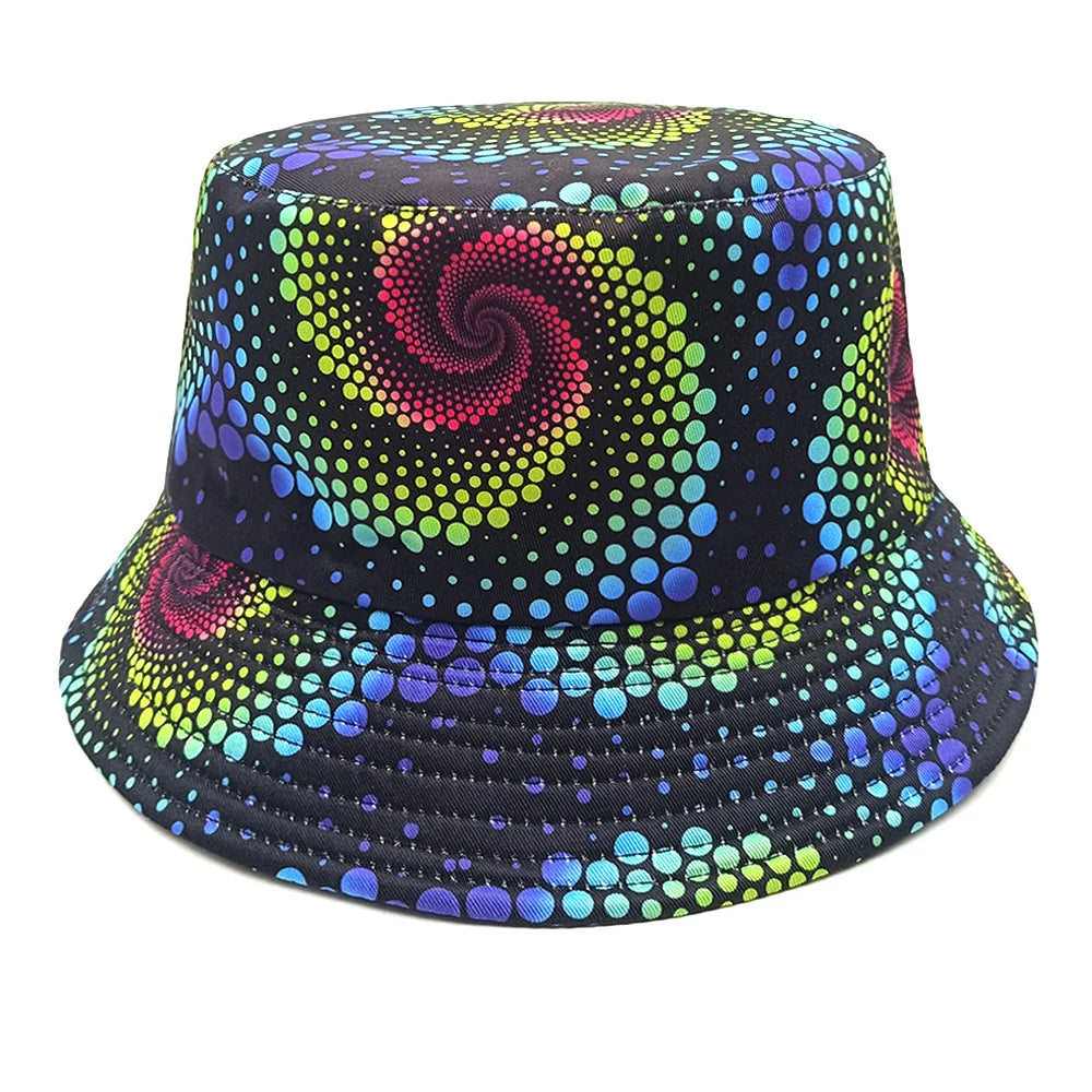 Luxury Polka Dot Pattern Bucket Hats for Women and Men Summer Sun Hat Outdoor Sunscreen Fisherman Hat Decorate Panama Reversible Hip Hop