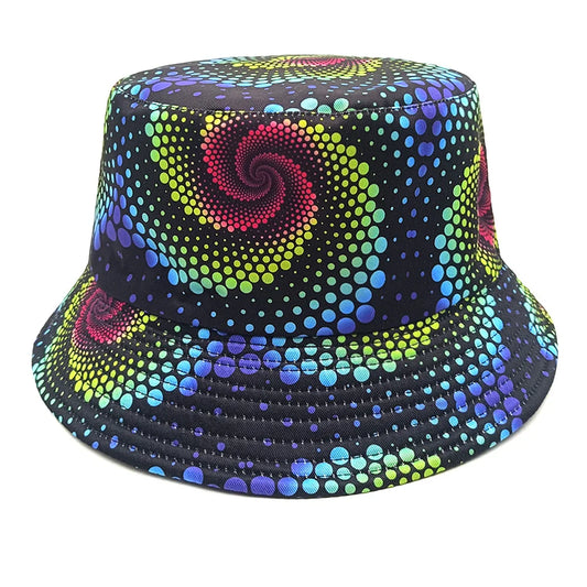 Luxury Polka Dot Pattern Bucket Hats for Women and Men Summer Sun Hat Outdoor Sunscreen Fisherman Hat Decorate Panama Reversible Hip Hop