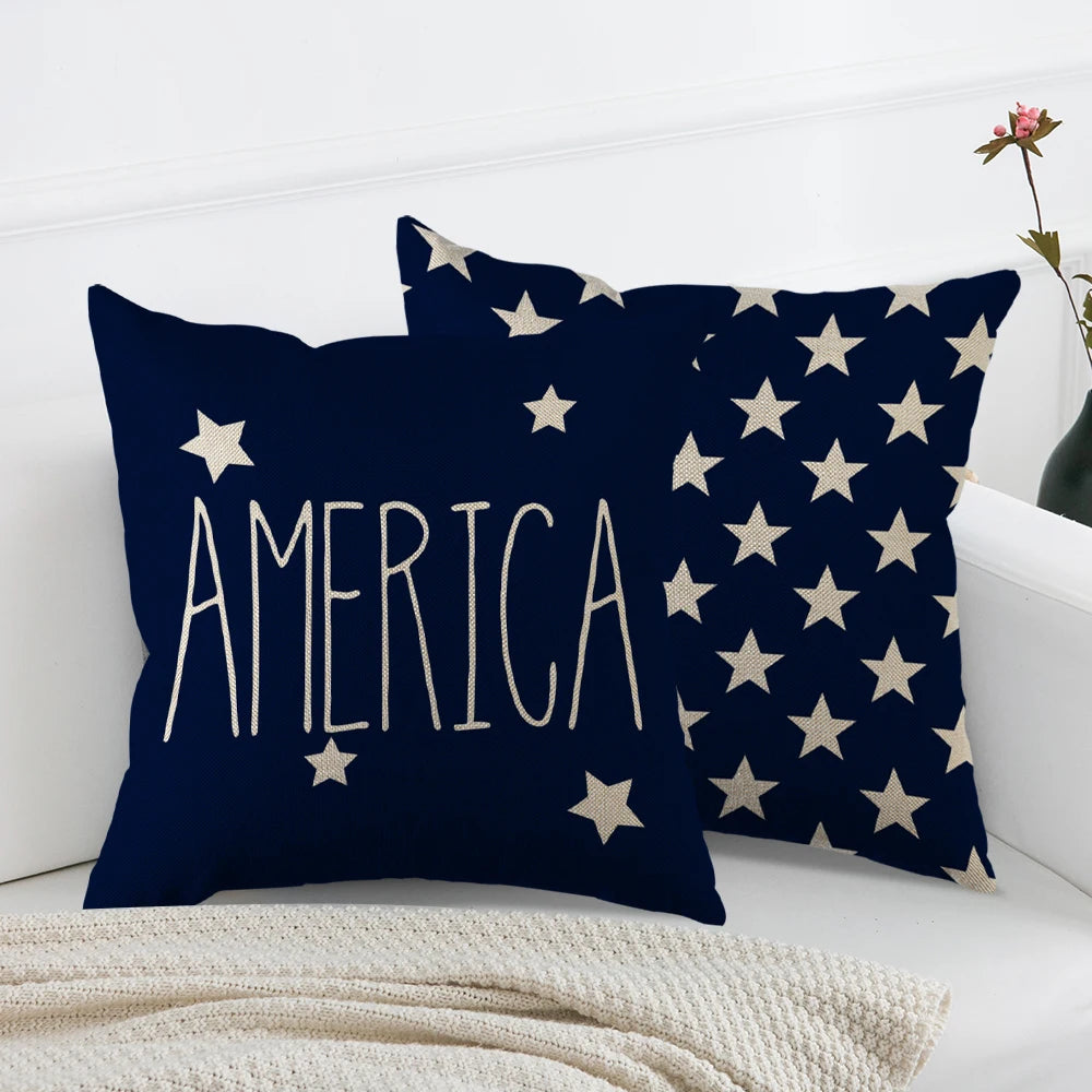 Independence Day Patriotic Throw Pillow Case | 4th of July Home Decor