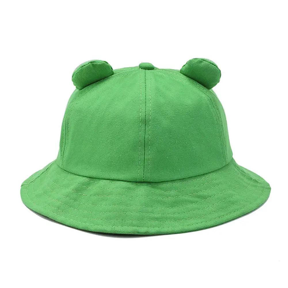 Cute Frog Bucket Hat | Cotton Panama Sun Hat | Unisex Outdoor & Fishing Cap