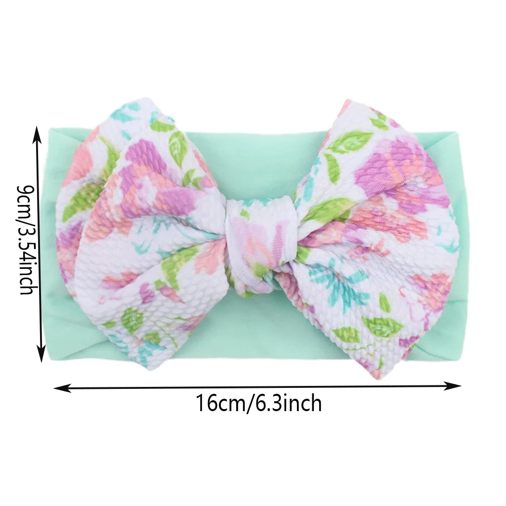 Lovely Newborn Baby Headband For Girls Elastic Knit Children Turban Baby Bows Soft Nylon Kids Headwear Hair Accessories